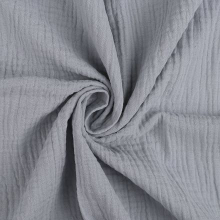 Metráž: Mušelín / dvojitá gázovina šíře 135 cm - šedá