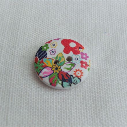 Galanterie: Dřevěný dekorační knoflík 23 mm (1ks)