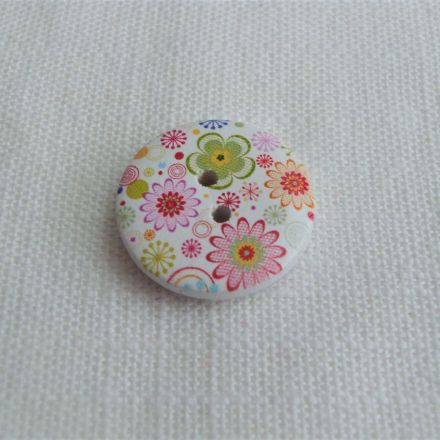 Galanterie: Dřevěný dekorační knoflík 23 mm (1ks)