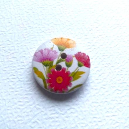 Galanterie: Dřevěný dekorační knoflík 23 mm (1ks)