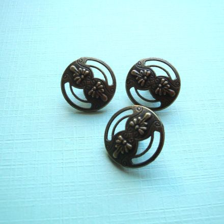 Galanterie: Kovový knoflík 17 mm (1ks)