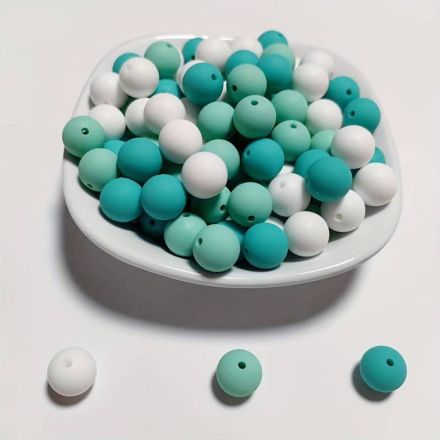 Galanterie: Plastové matné korálky 10 mm (30ks) - mix