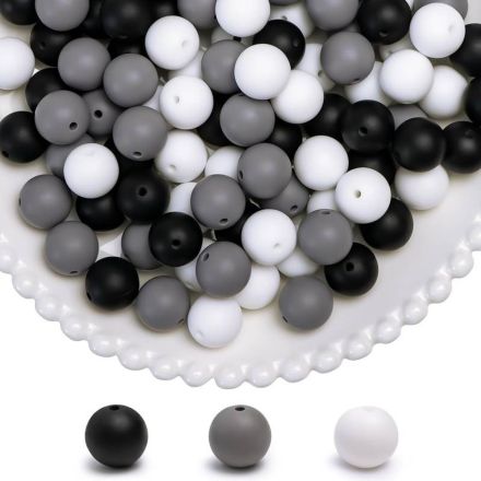 Galanterie: Plastové matné korálky 10 mm (30ks) - mix