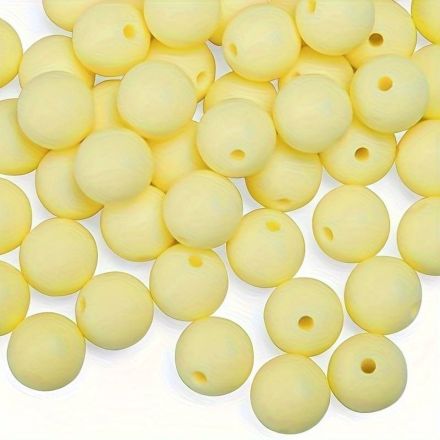 Galanterie: Plastové matné korálky 10 mm (20ks) - limetka