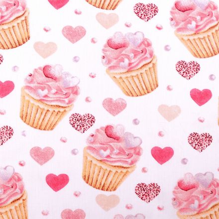 Metráž: Bavlněná látka cupcake šíře 160 cm (1m)