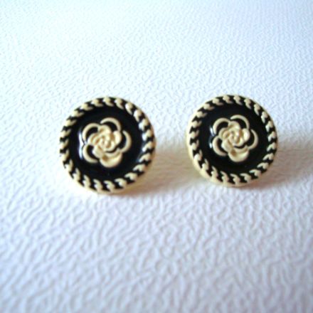 Galanterie: Plastový knoflík 17 mm (1ks) - černá