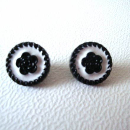 Galanterie: Plastový knoflík 17 mm (1ks) - černá