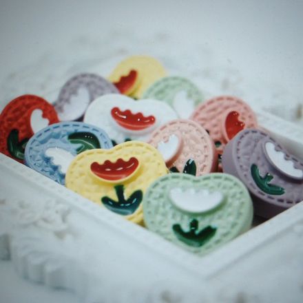 Galanterie: Plastové knoflíky 17 mm (10ks) - mix