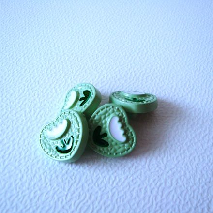 Galanterie: Plastový knoflík 17 mm (1ks) - zelená