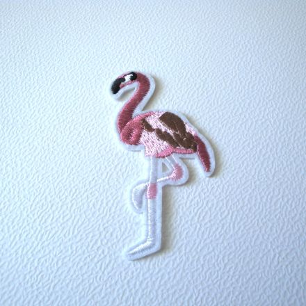 Galanterie: Nažehlovačka plameňák 3,5x7,5 cm