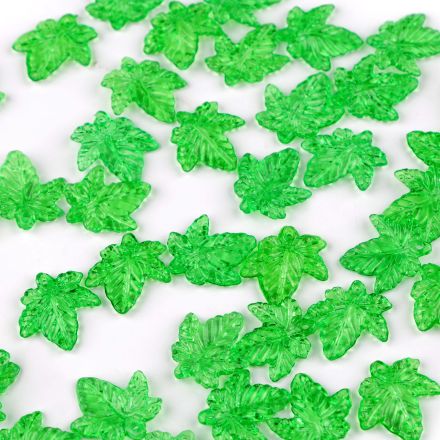 Galanterie: Plastové korálky lístečky mix tvarů (20g) 