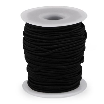 Galanterie: Kulatá pruženka 2 mm (1m) - černá