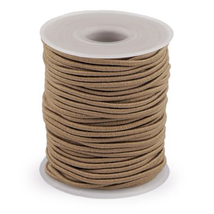 Galanterie: Kulatá pruženka 2 mm (1m) - béžová
