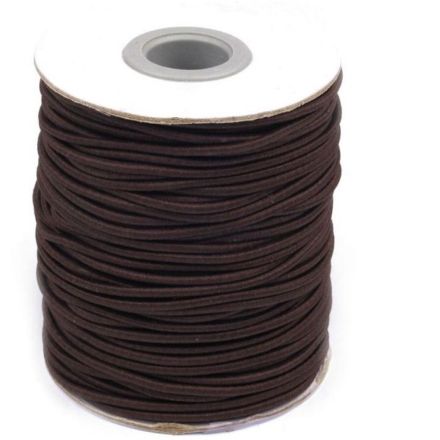 Galanterie: Kulatá pruženka 2 mm (1m) - hnědá