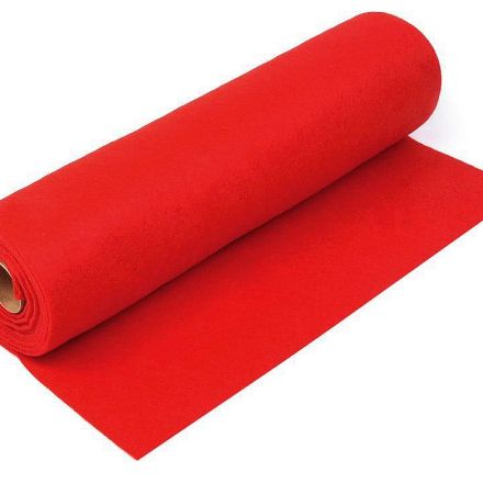 Galanterie: Filc / plsť tloušťka 2 mm (1m) - červená