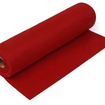 Galanterie: Filc / plsť tloušťka 2 mm (1m) - červená tmavá