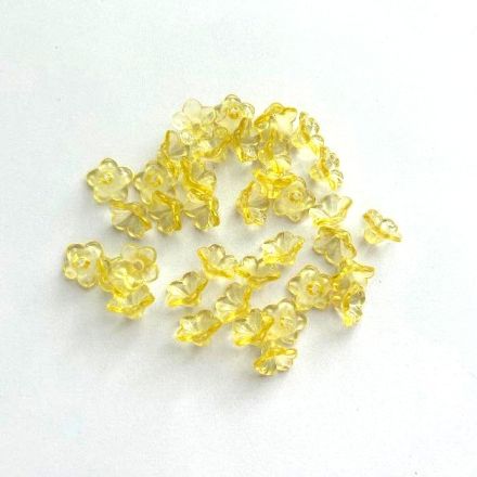 Galanterie: Plastové zvonečky 12 mm (40ks) - žlutá