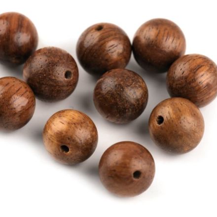 Galanterie: Dřevěné korálky 10 mm (23ks)