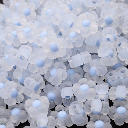 Galanterie: Plastové matné korálky 13 mm (10g) - modrá