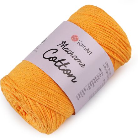 Galanterie: Pletací příze Macrame Cotton 250 g - oranžovožlutá