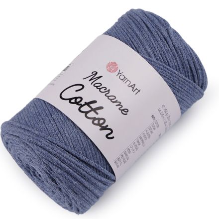 Galanterie: Pletací příze Macrame Cotton 250 g - modrá jeans