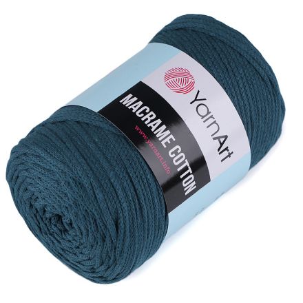Galanterie: Pletací příze Macrame Cotton 250 g - petrolejová