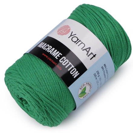 Galanterie: Pletací příze Macrame Cotton 250 g - zelená
