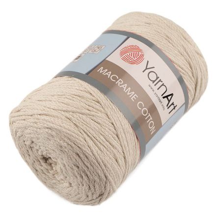 Galanterie: Pletací příze Macrame Cotton 250 g - béžová