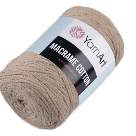 Galanterie: Pletací příze Macrame Cotton 250 g - hnědá přírodní