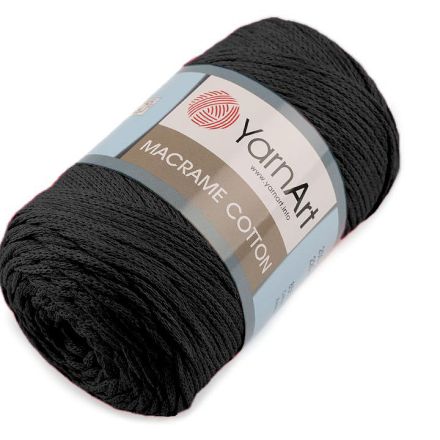 Galanterie: Pletací příze Macrame Cotton 250 g - černá