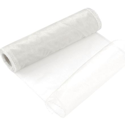 Galanterie: Dekorační organza šíře 21 cm (1m) - krémová