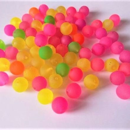 Galanterie: Plastové korálky 10 mm (25ks) - mix