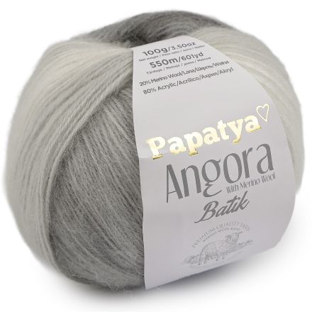 Galanterie: Pletací příze Papatya Angora Batik 100g 