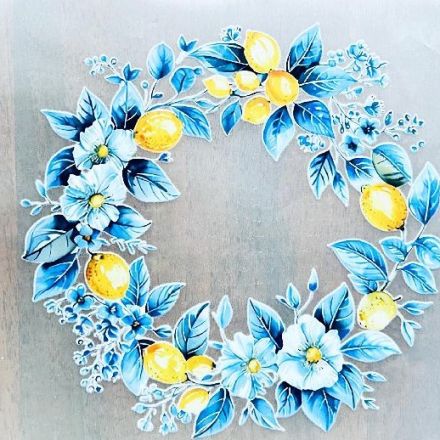 Galanterie: Zažehlovací aplikace citrony 22,5x22 cm (1ks)