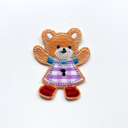 Galanterie: Nažehlovačka medvídek 5,1x6,2 cm