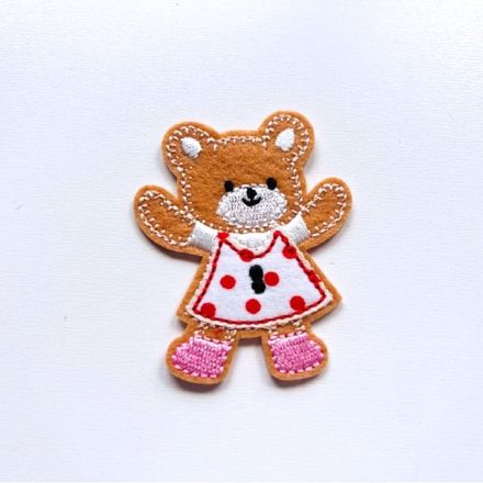 Galanterie: Nažehlovačka medvídek 5,1x6,2 cm