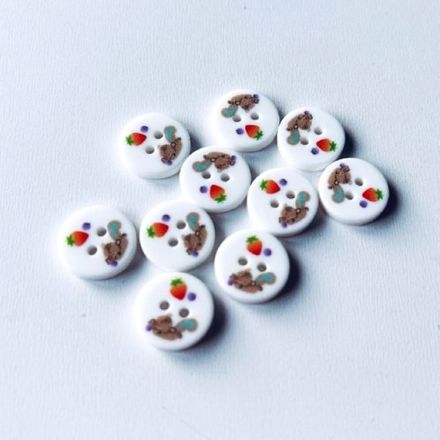 Galanterie: Plastový knoflík 15 mm (1ks) 