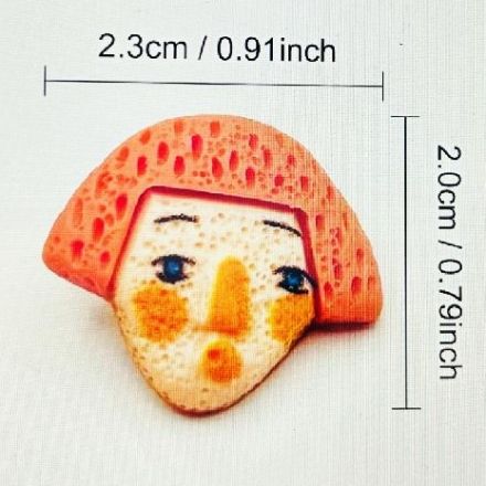 Galanterie: Plastový knoflík 23x20 mm (1ks)